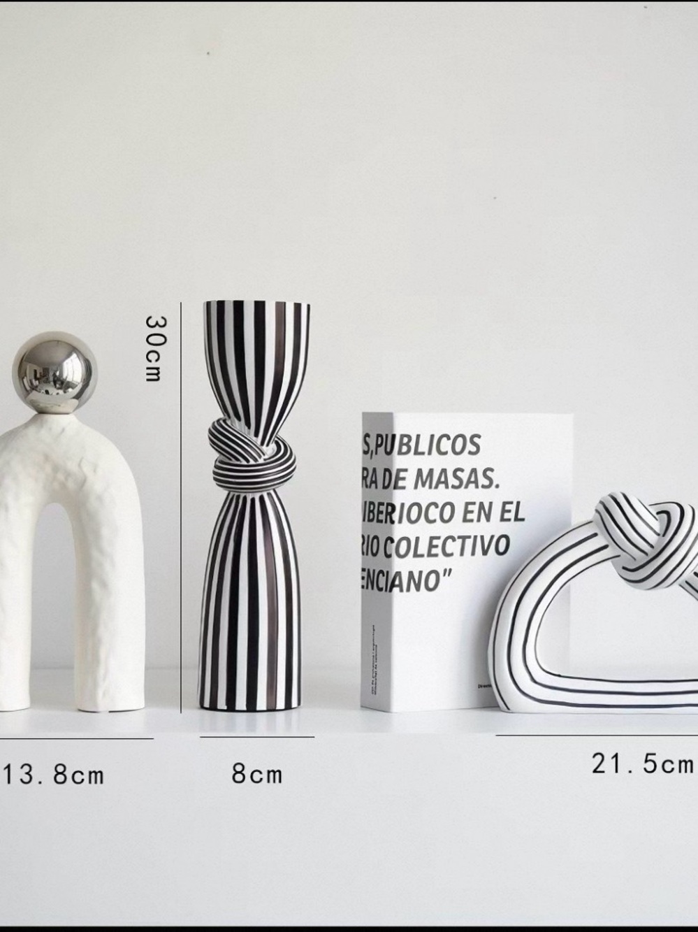 3 Pieces black & white Modern Design Home Decor